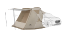 Naturehike Cloud wild car side tent - khaki