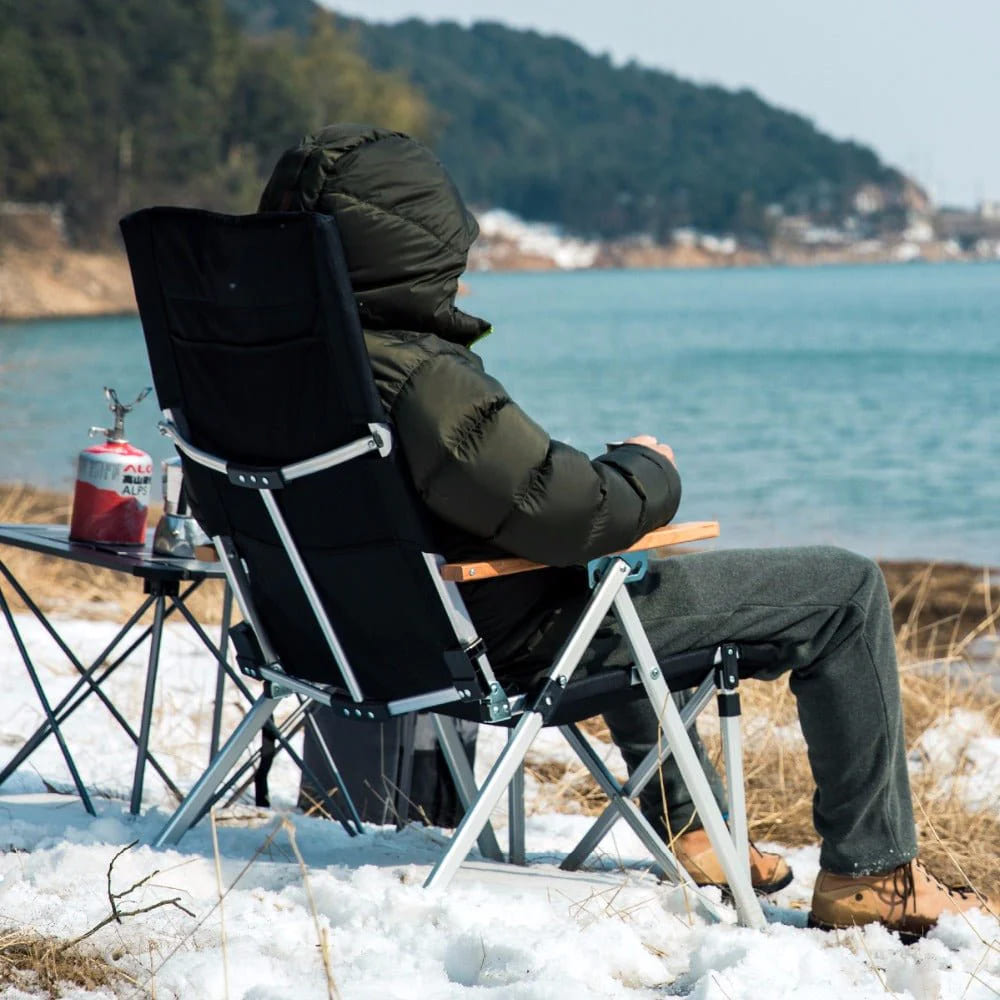 Naturehike Aluminum alloy folding lying Chair - Black