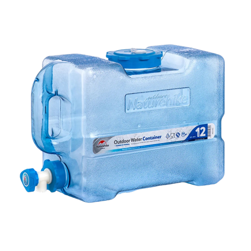 Naturehike PC 7 grade outdoor water container 12L - Blue Transparent