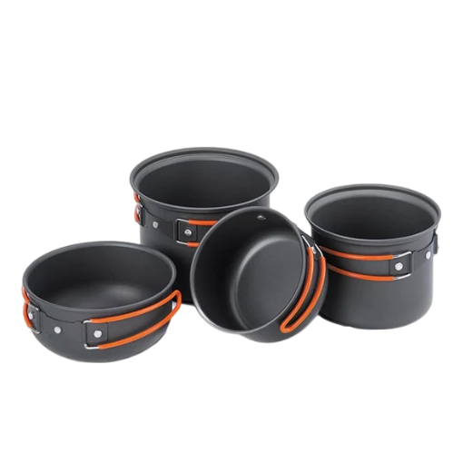 Naturehike Updated Four-piece hiking Camping Cookware - Carbon