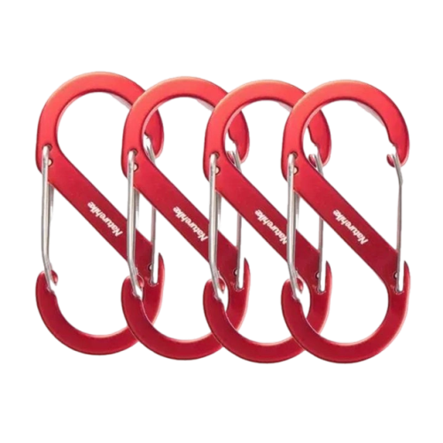 Naturehike S Type Aluminum Alloy Hook - Red 4PCs (Small)