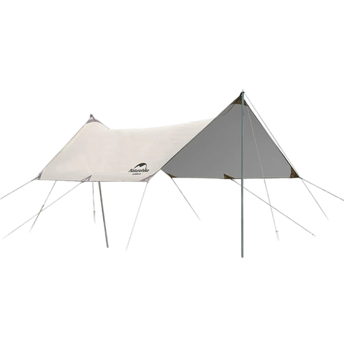 Naturehike Girder Shelter Tarp With 2 Poles Quicksand Gold (Small Square 3*4m）