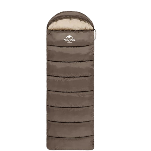 Naturehike U series envelope sleeping Bag with hood U350S - Brown