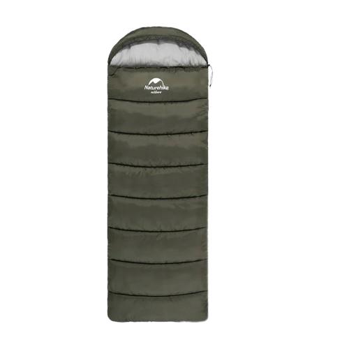 Naturehike U series envelope sleeping Bag with hood U350S - Green