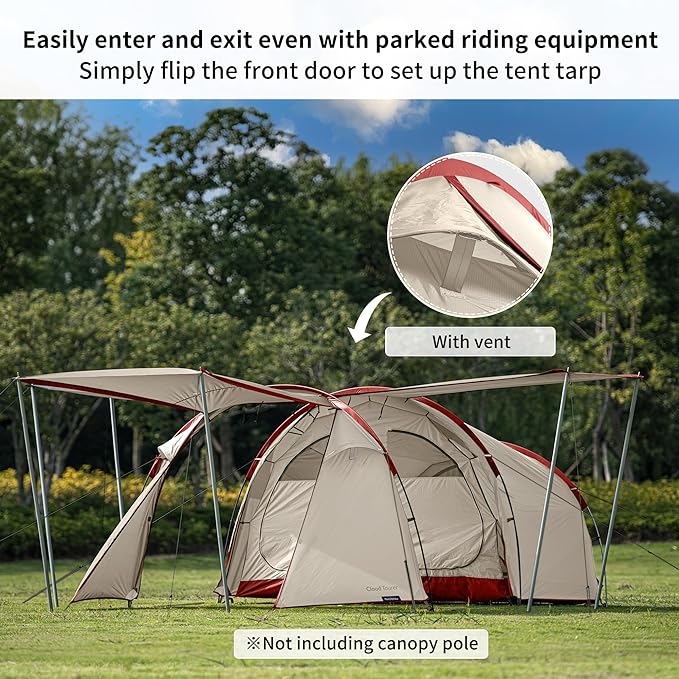 Naturehike Could Tourer 2 ultra-light trave Motercycle Double resident tent - Grey