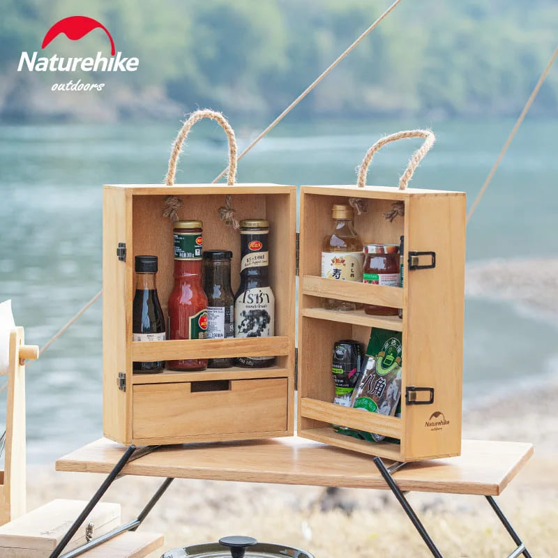 Naturehike Outdoor multi-layer seasoning cabinet - Wood