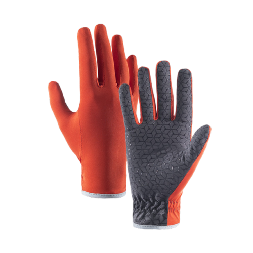 Naturehike GL09-T Lightweight Sunscreen Anti-skid Gloves (Large) - Orange Gray