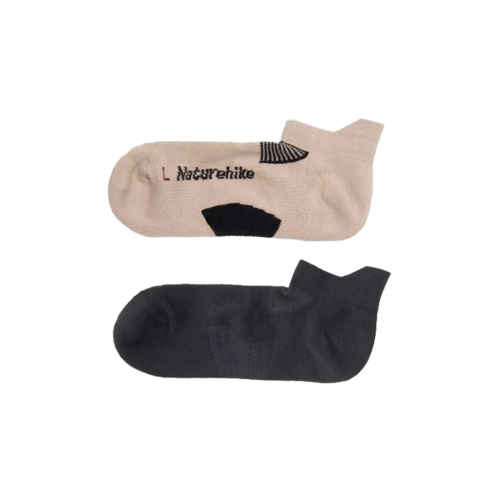 Naturehike Fitness right angle socks 2 pairs Short (L40-43) - Black-Khaki