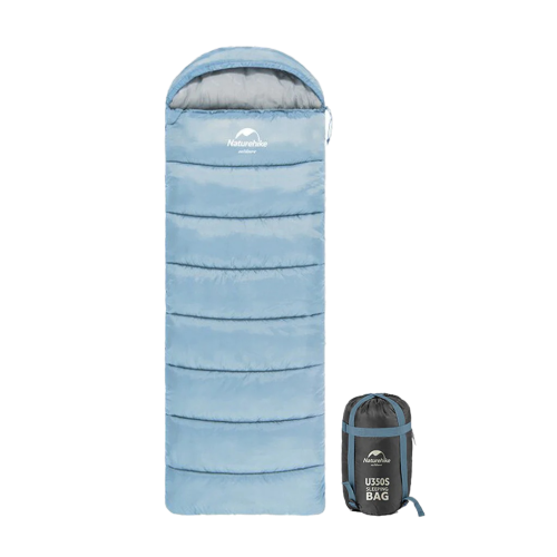 Naturehike U Series Envelope Sleeping Bag With Hood Blue U150