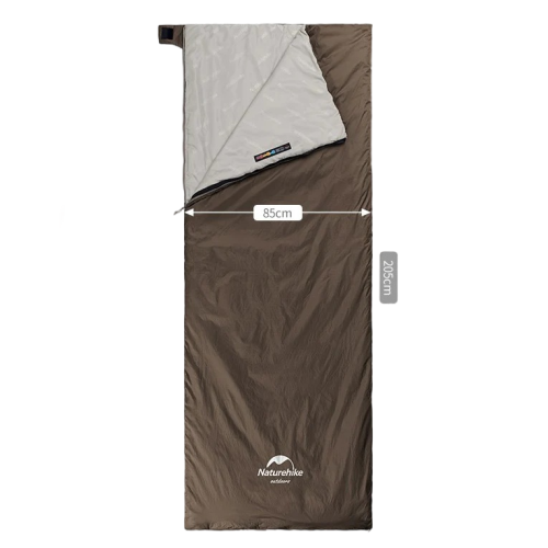 Naturehike LW180 Mini Sleeping Bag - Grayish Brown XL (205*85)