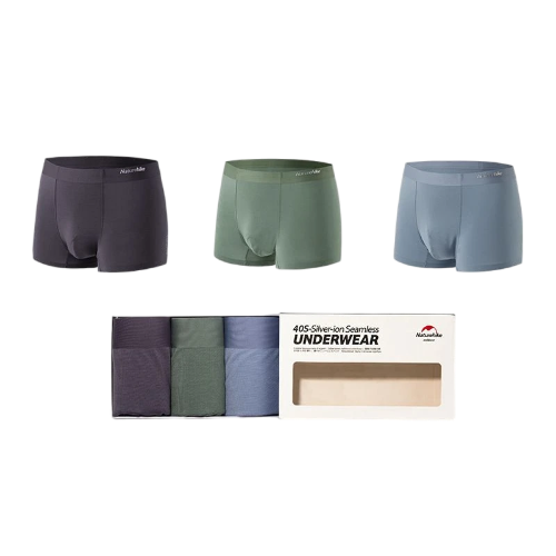 Naturehike M-40S Silver ION Quick-drying Seamless Underwear (Olive,Green, Blue) /M 3pcs