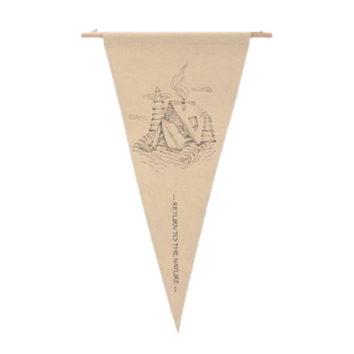 Naturehike Canvas hanging flag Triangle Hanging Flag - Khaki