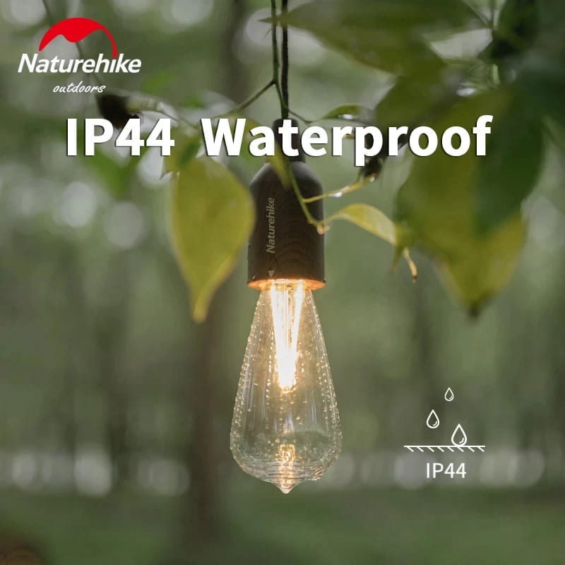 Naturehike LED Outdoor Light Wood Grain Milk Froth Lamp Dry Battery Type