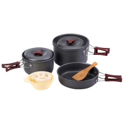 Naturehike NH2-3 people camping Aluminium cookware - Carbon