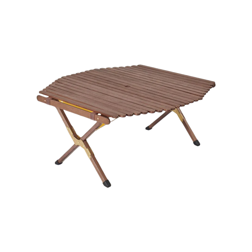 Naturehike outdoor folding egg roll table (Large) - Walnut Color