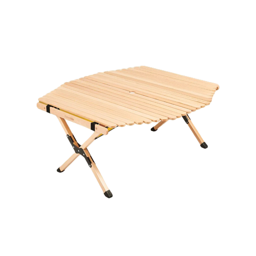 Naturehike outdoor folding egg roll table (Large) - Wood Color