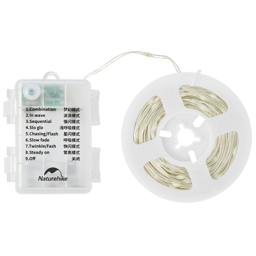 Naturehike Atmosphere Lamp String - Warm Light (10M) (Without Dry Battery)