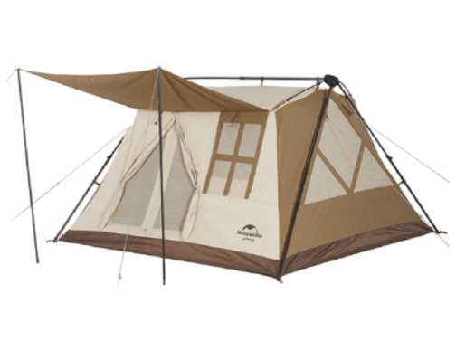Naturehike A-Type Cotton Roof Automatic Tent - Brown (240*210*130)