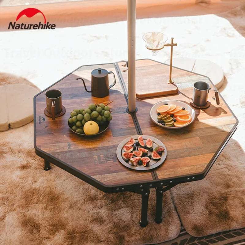 Naturehike MDF Outdoor Eight-sided Table Retro Color