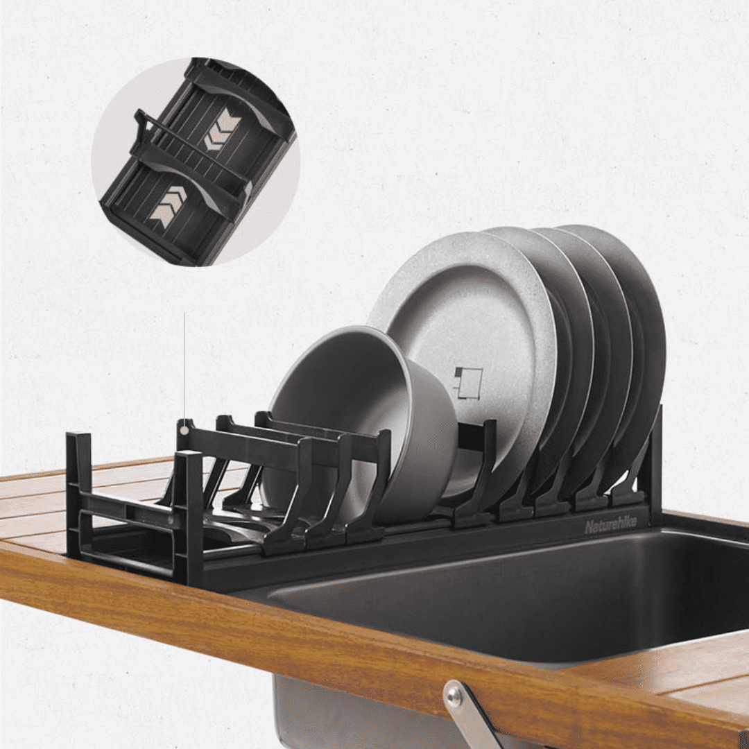 Naturehike Aluminum Alloy Dish Rack Black