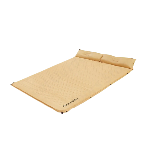 Naturehike D02- Double man spliced sleeping mat with pillow - Natural Yellow