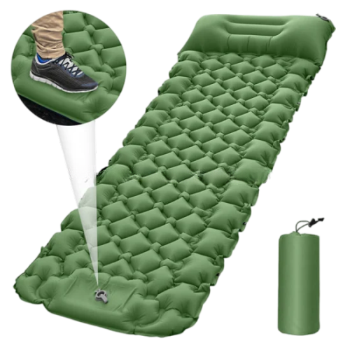 Naturehike FC-12 Foot-Pump Inflatable Camping Sleeping Pad (Presale) Army Green