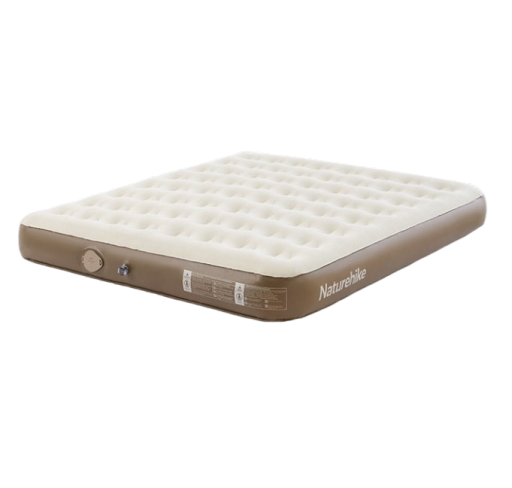 Naturehike Chenjing C25 Built-In Pump PVC Raised Inflatable Mattress - Khaki Trible (200*180*25)