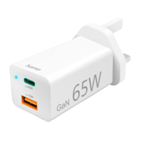 Hama 73210293 Mini GAN Charger UK 65W White