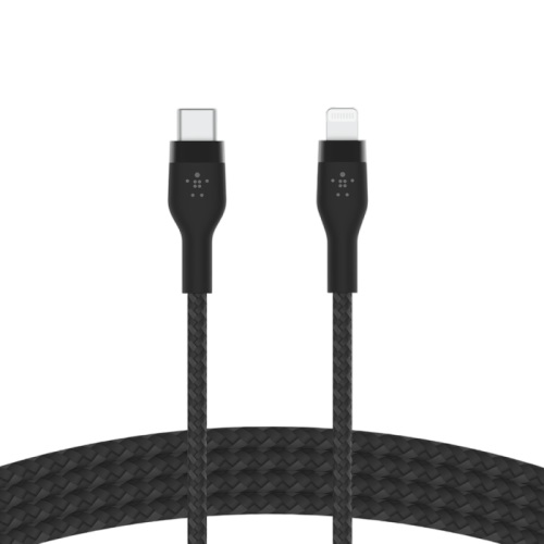 Belkin BoostCharge Pro Flex USB-C Cable with Lightning Connector 1M - Black