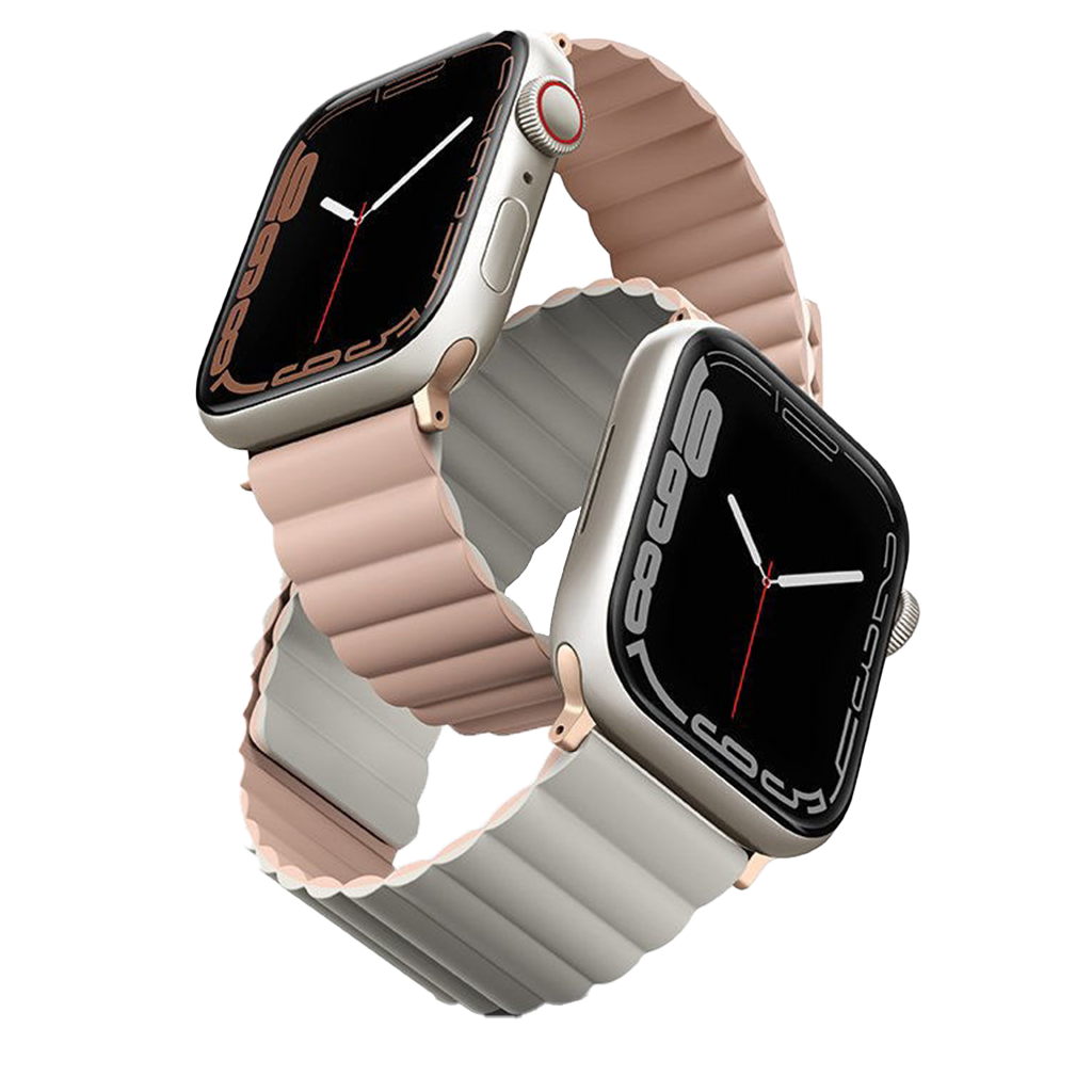 Uniq Revix Reversible Magnetic for Apple Watch Strap 42/44/45mm Blush (Pink/Beige)