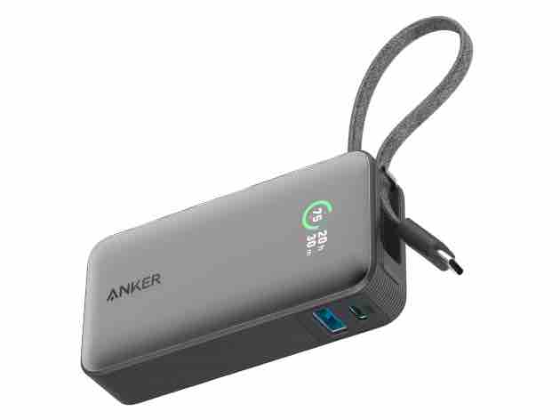 Anker Nano Power Bank (30W, Built-In USB-C Cable) 10000 PD -Black