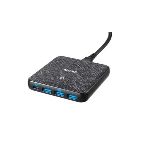 Anker PowerPort PD+ 4 Black Fabric 65W  (45W PIQ3)