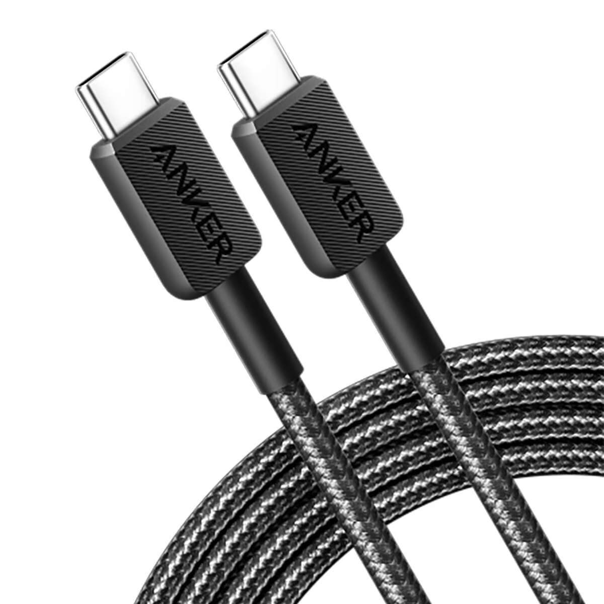 Anker 322 USB-C to USB-C Cable 60W Braided (0.9m/3ft) -Black