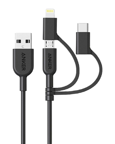 Anker PowerLine II 3-in-1 (0.9m/3ft) C89 -Black