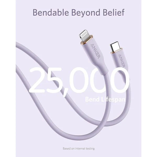 Anker PowerLine III Flow USB-C to USB-C Cable - Purple