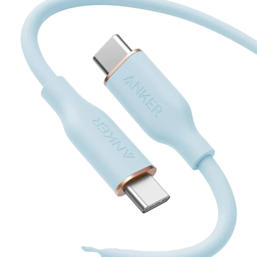 ANKER POWERLINE III FLOW USB-C TO USB-C 6FT CABLE BLUE