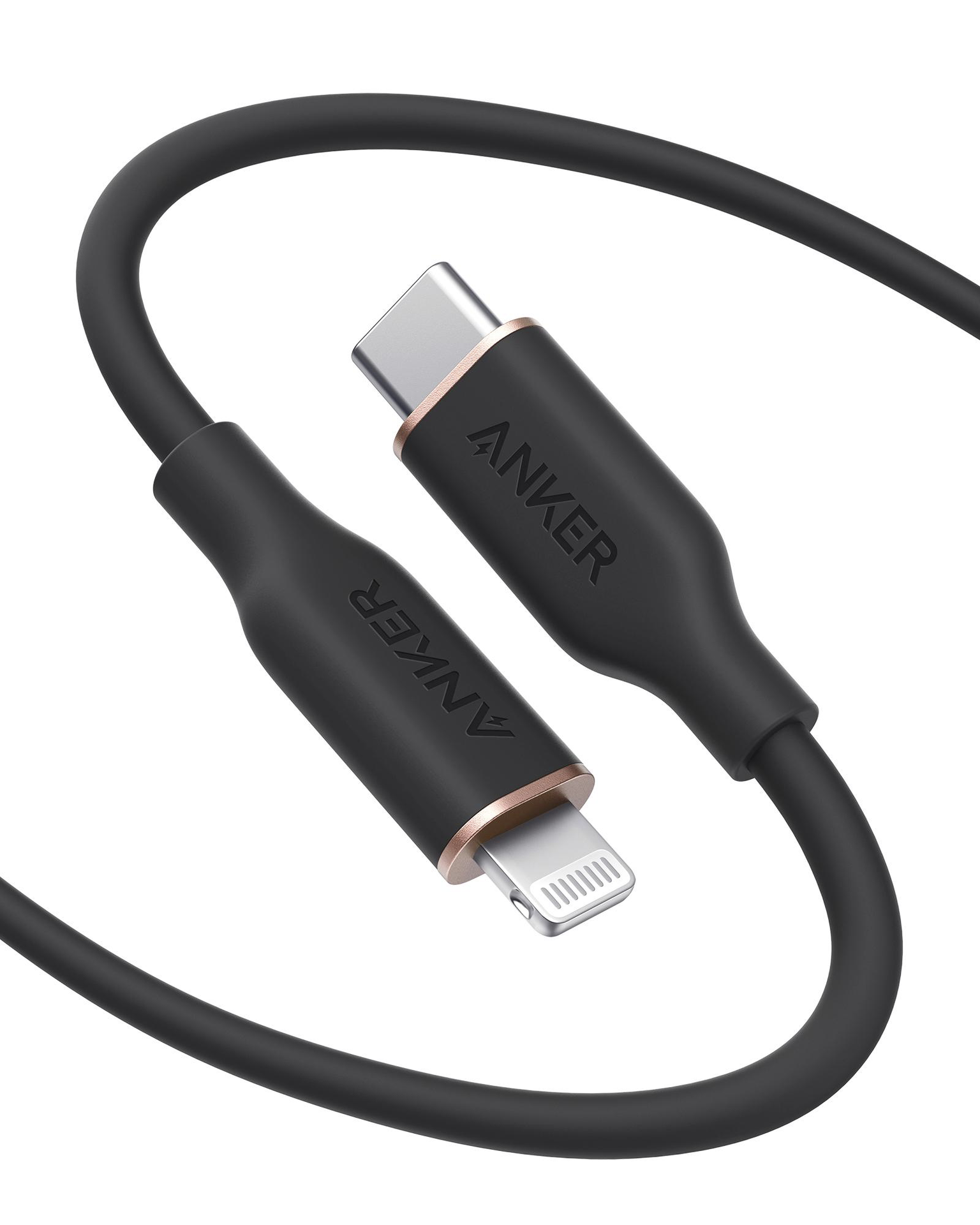 Anker PowerLine III Flow USB-C to Lightning (0.9m/3ft) -Black