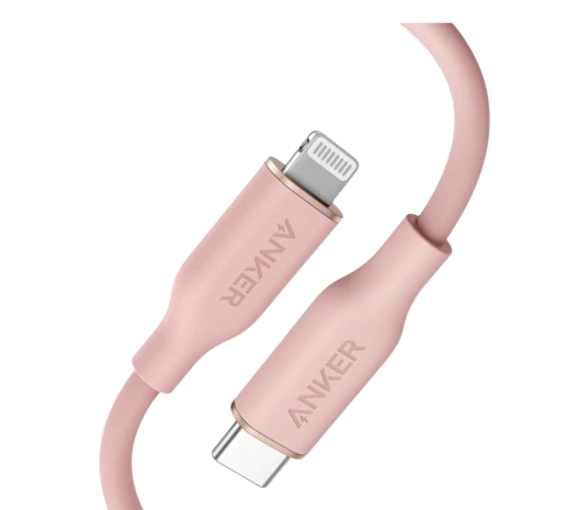 Anker PowerLine III Flow USB-C with Lightning Connector 3ft - Pink