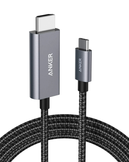 Anker 311 USB-C to HDMI Cable  (6ft/1.8m Braided) - Black