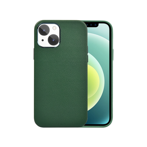 Wiwu Calfskin Genuine Leather Case For iPhone 13 (6.1) - Green