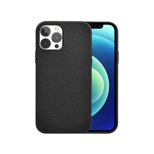 Wiwu Calfskin Genuine Leather Case For iPhone 13 Pro (6.1) - Black