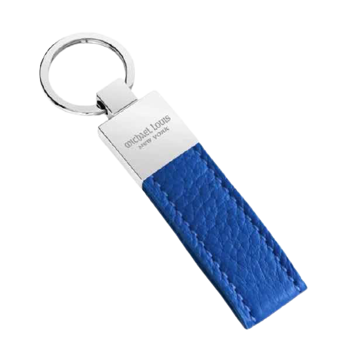 Michael Louis Pebbled Leather Holder Classic Key-Blue