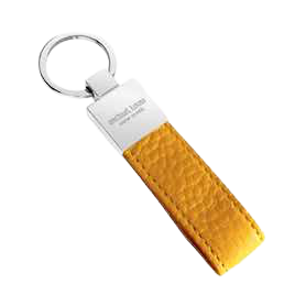 Michael Louis Pebbled Leather Holder Classic Key-Yellow