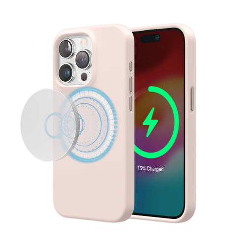Elago iPhone 15 Pro Magnetic Silicone Case - Lovely Pink-