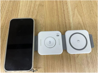 Syntech 3 in 1 Foldable Wireless Charger- Gray