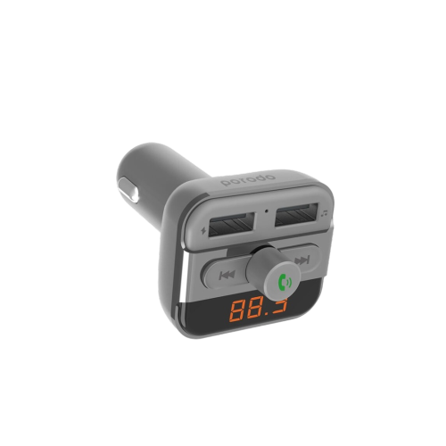 Porodo FM Transmitter and Fast Charging Car Charger 3.4 amp / 15W - Black