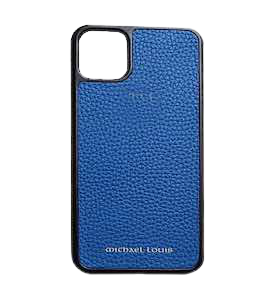 Michael Louis Pebbled Leather Case iPhone 12 / 12 Pro-Blue