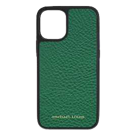 Michael Louis Pebbled Leather Case iPhone 12 / 12 Pro-Green