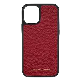 Michael Louis Pebbled Leather Case iPhone 12 / 12 Pro-Red