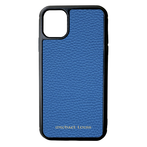 Michael Louis Pebbled Leather Case iPhone 12 Mini-Blue
